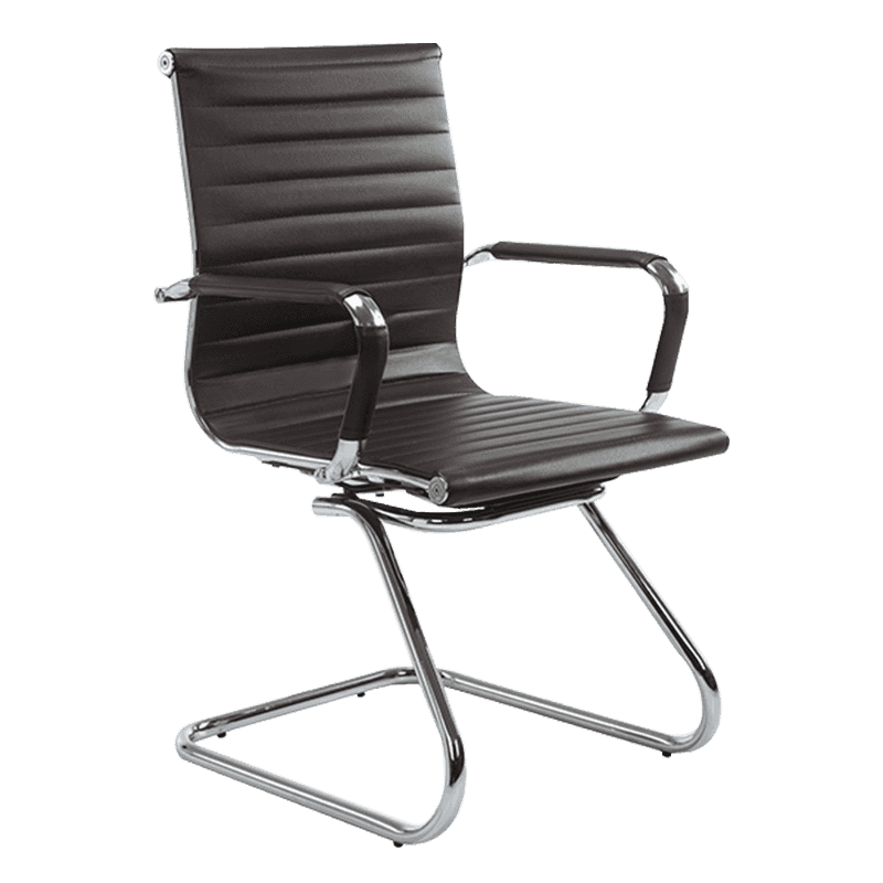 Brown Modern Mid-Back Leather Conference Chair (Y-1846C )