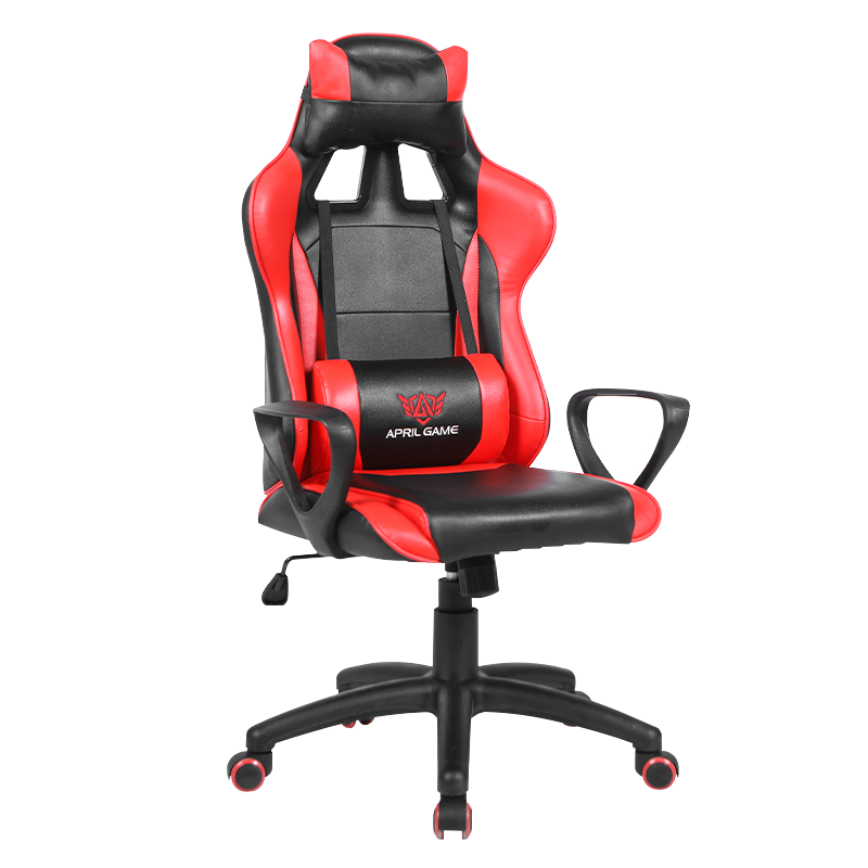 Red Leather PP Fixed Armrest Economical Gamer Chair(Y-2565)