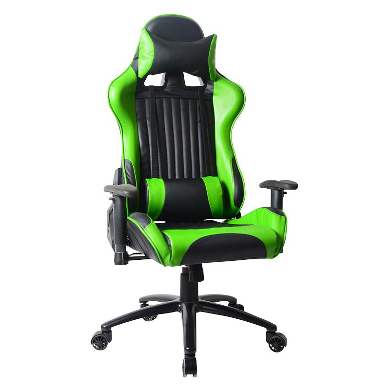 Green Adjustable Lift Painting Metal Base Gaming Chair(Y-2624)