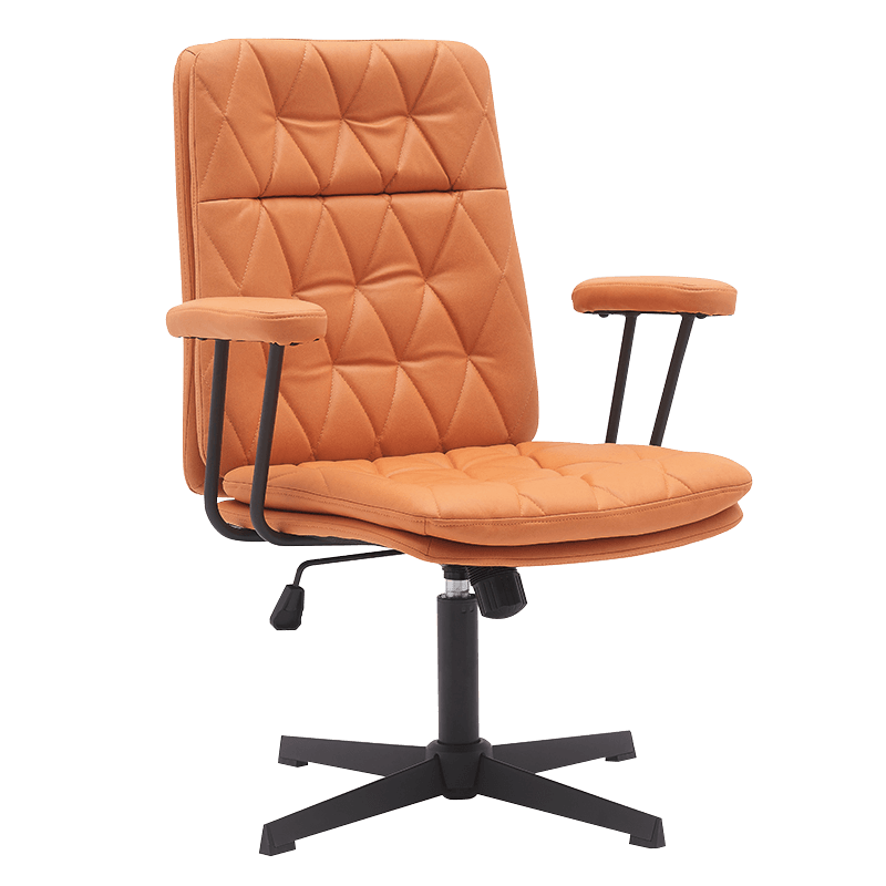 Orange Mid-Back Padded Home Office Desk Chair (Y-C08)