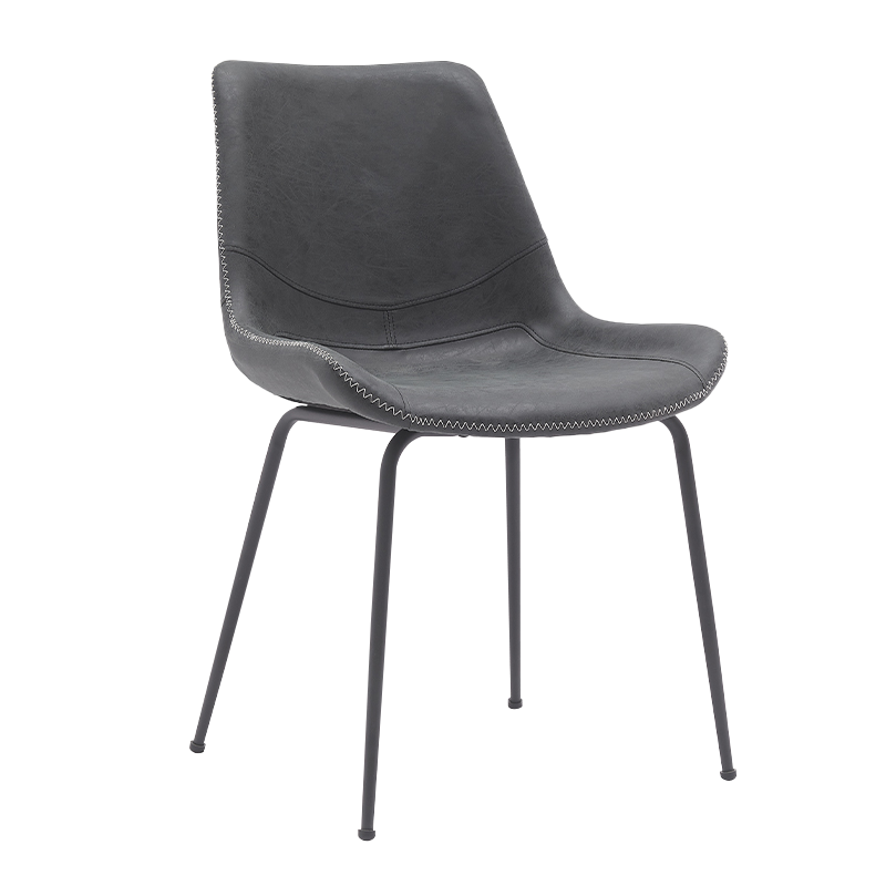 Black Metal Leg Mid-Back Accent Dining Chair(Y-C12)