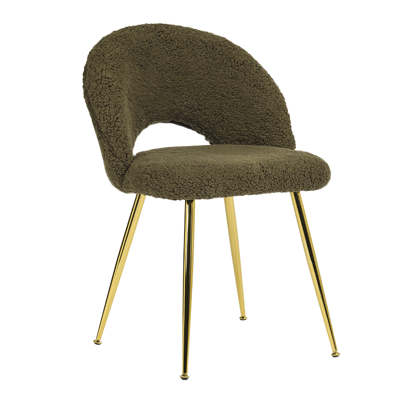 Green Low Back Velvet Gold Legs Dining Chair (Y-C15)