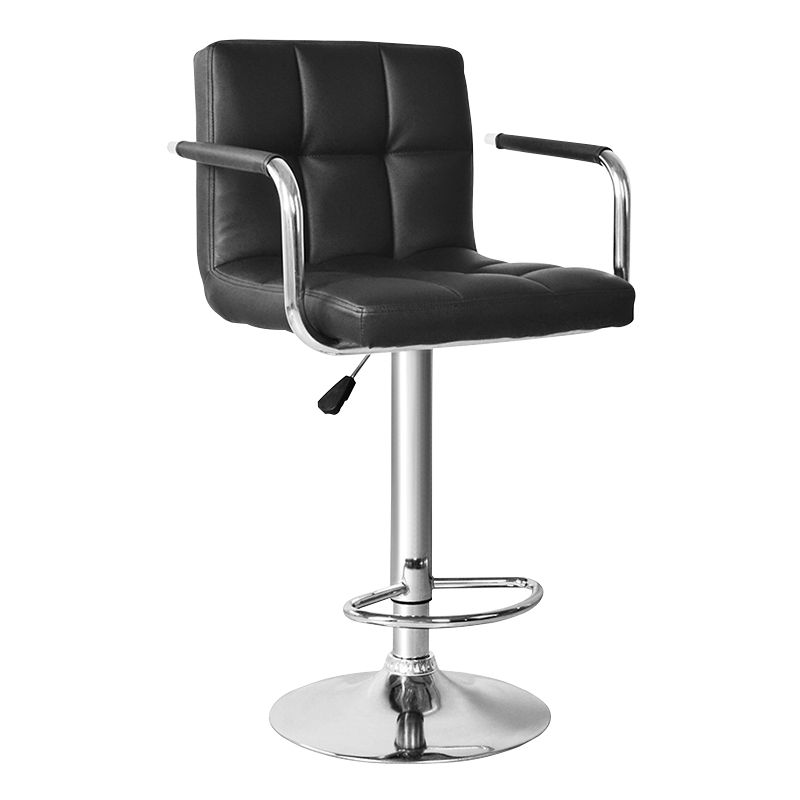 Swivel Chrome Base Bar Stool Chair na may Armrest(GY-1068A)