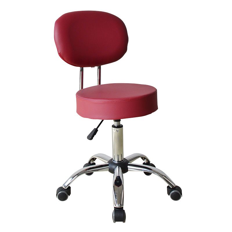 Red Swivel Simple Leather Mid-Back Salon Chair(GY-2111)
