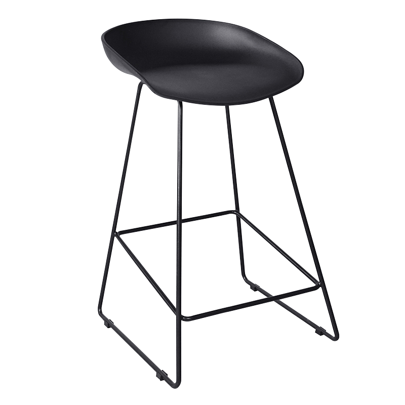Black PP Seat Metal Legs Dining Counter Stool(GY-4006)