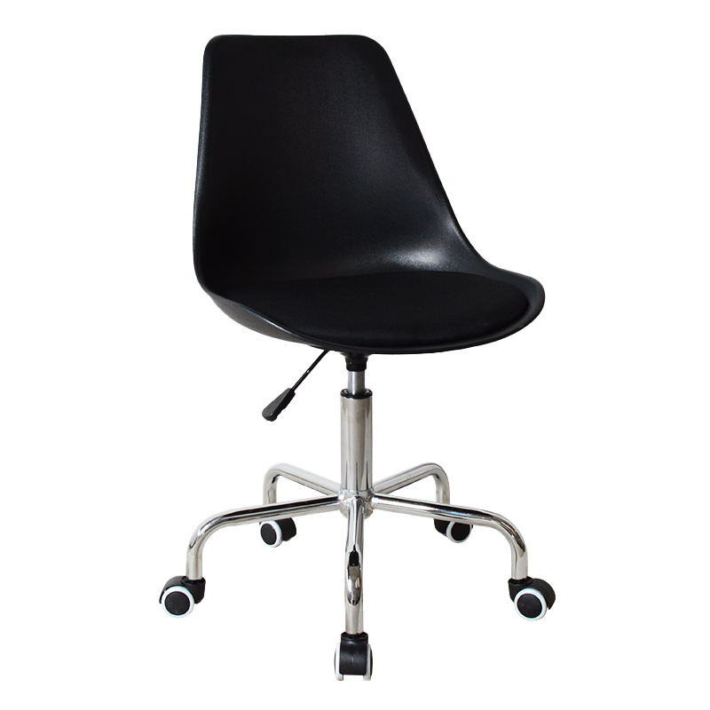 Black Armless Low Back PU Home Office Desk Chair(GY-627)