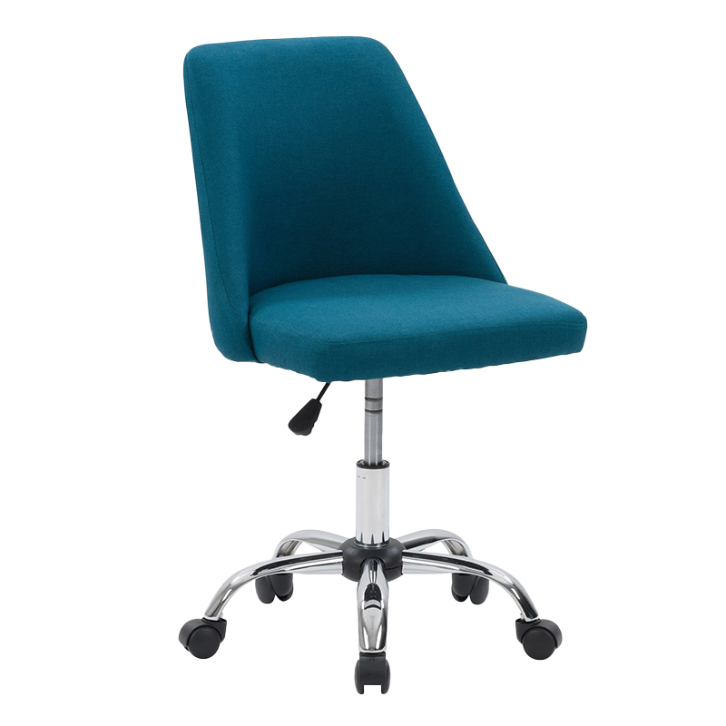 Asul na Mid-Back na Tela na Walang Armless Upholstered Home Office Desk Chair(GY-628)