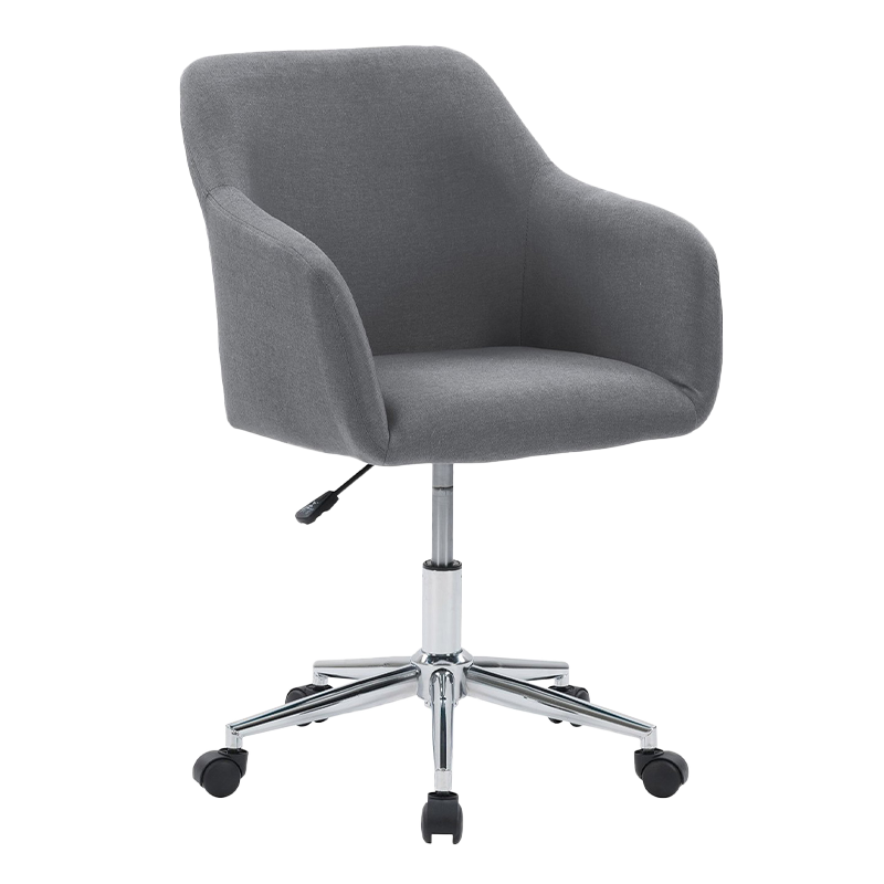 Grey Wood Armrest Upholstered Leisure Home Office Chair(GY-632)