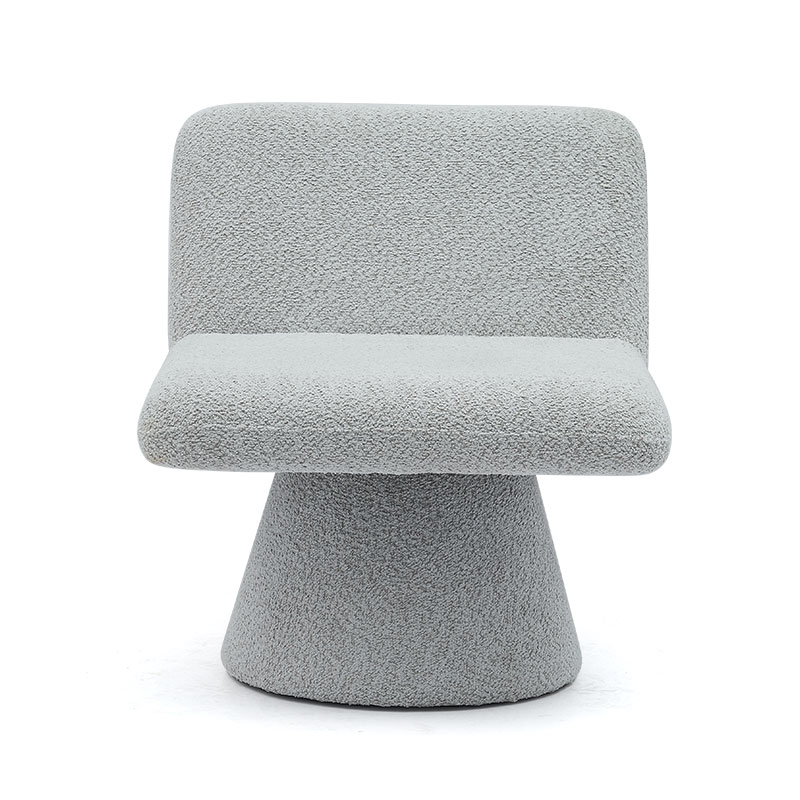 Modernong Gray Upholstered Swivel Lounge Accent Chair Tela na Sala na Single Sofa Chair(GY-642)