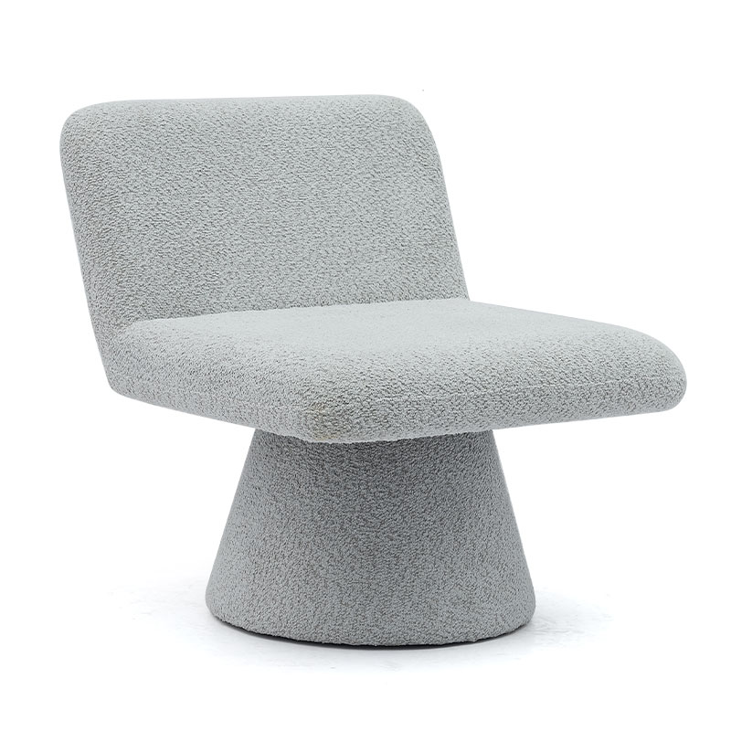 Modernong Gray Upholstered Swivel Lounge Accent Chair Tela na Sala na Single Sofa Chair(GY-642)