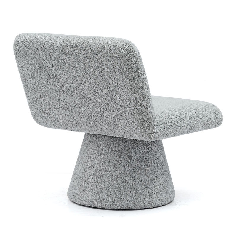 Modernong Gray Upholstered Swivel Lounge Accent Chair Tela na Sala na Single Sofa Chair(GY-642)