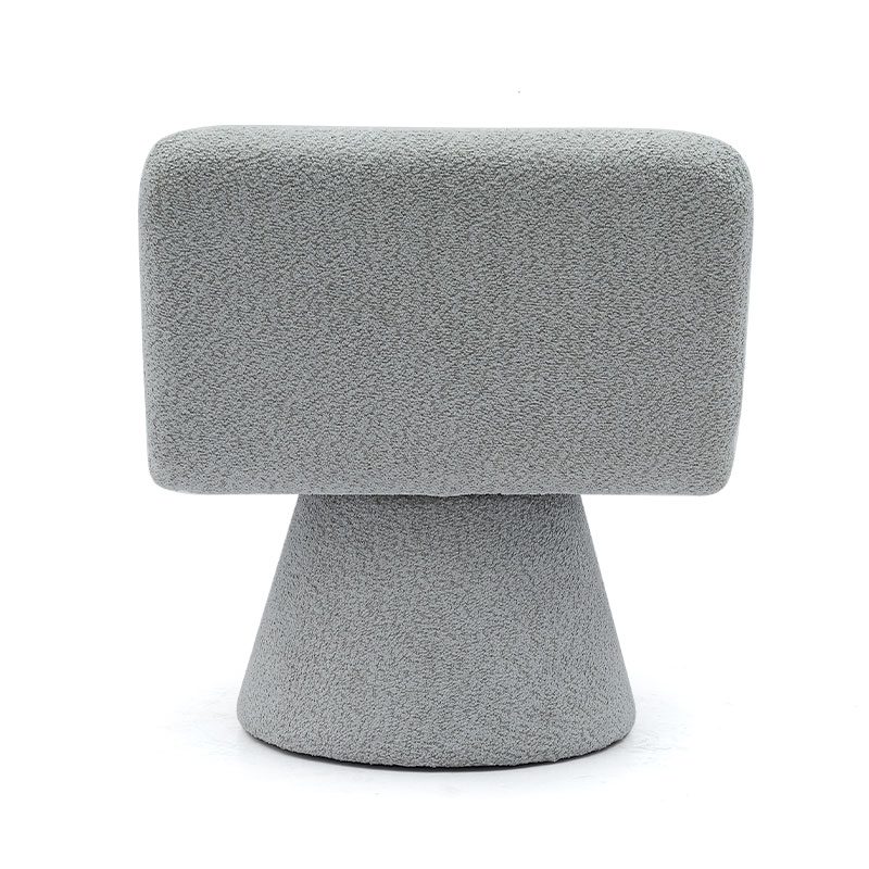 Modernong Gray Upholstered Swivel Lounge Accent Chair Tela na Sala na Single Sofa Chair(GY-642)