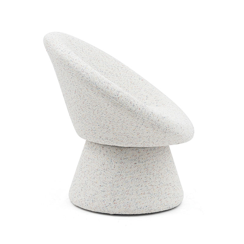 Nordic White Fabric Lazy Round Shape Living Room Chair Single Seater Sofa Accent Lounge Chairs na may Backrest(GY-645)