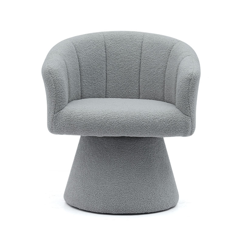 Gray Indoor Leisure Style Kumportableng Pakapalan ng Seat Cushion Swivel Hotel Accent Chaise Lounge Chair Armchair para sa Sala(GY-646)