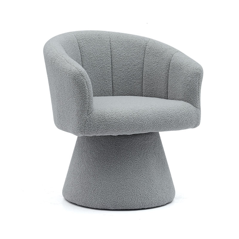 Gray Indoor Leisure Style Kumportableng Pakapalan ng Seat Cushion Swivel Hotel Accent Chaise Lounge Chair Armchair para sa Sala(GY-646)