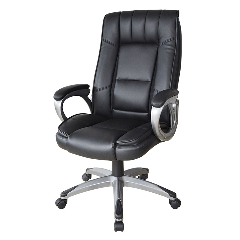 Ergonomic Black Leather Painting Pad Armrest Manager Office Chair (M-6113)