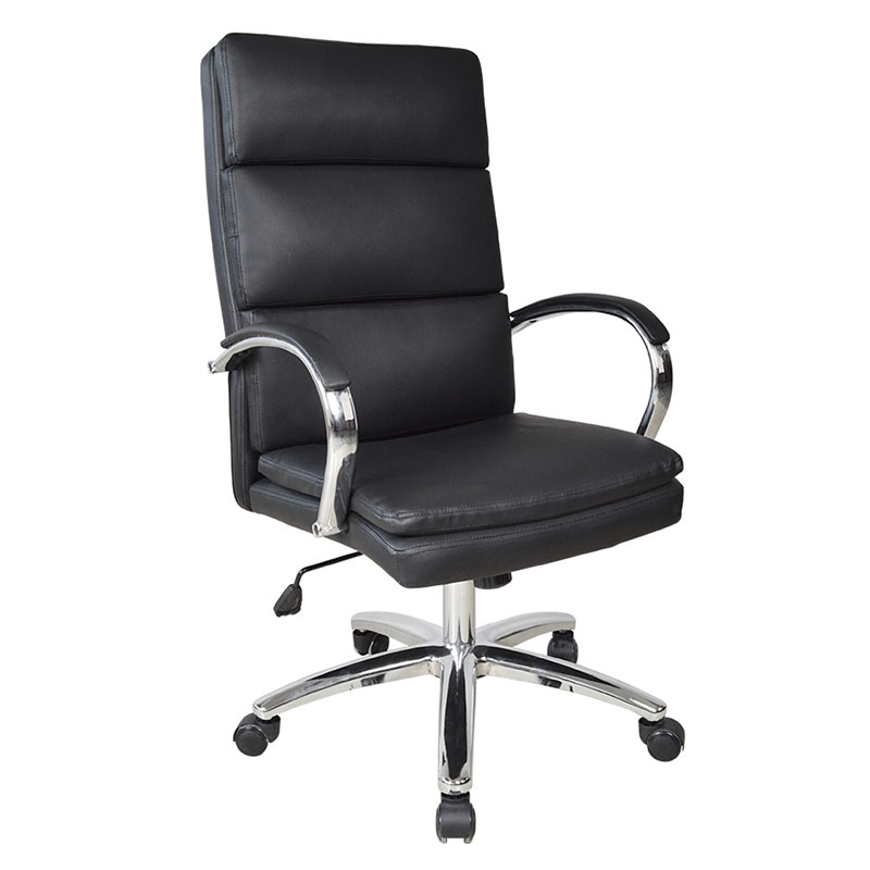High Back Chrome Pad Armrest Executive Office Chair (M-6114)