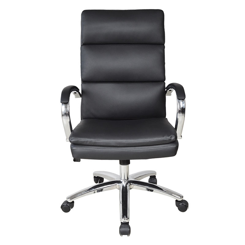 High Back Chrome Pad Armrest Executive Office Chair (M-6114)