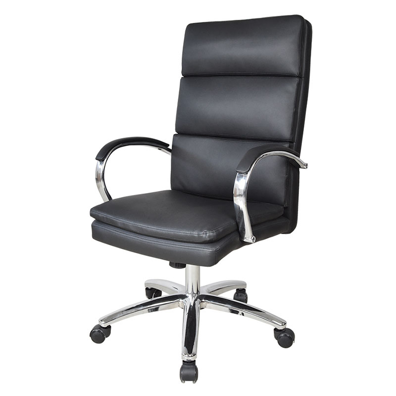High Back Chrome Pad Armrest Executive Office Chair (M-6114)