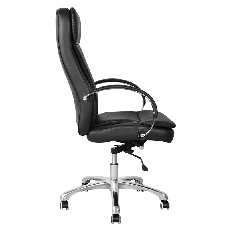 High Back PU Swivel Executive Office Chair na may Chrome Armrest (M-6115)