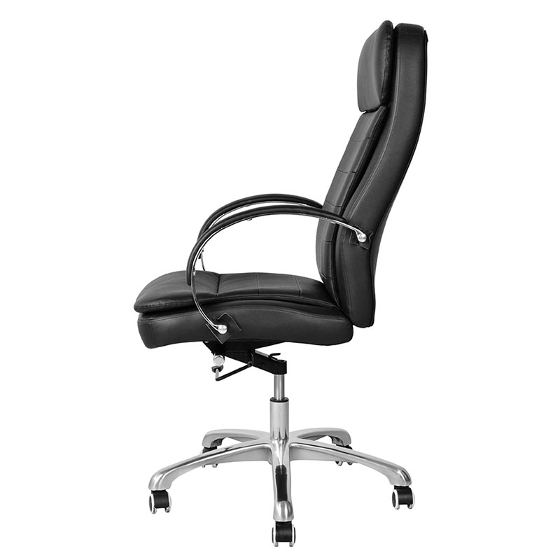 High Back PU Swivel Executive Office Chair na may Chrome Armrest (M-6115)