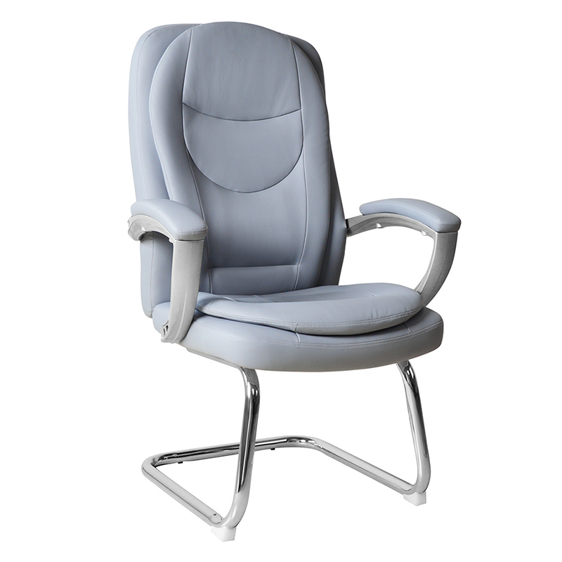 Modernong High Back Leather Conference Chair na May Nakapirming Chrome Base(M-6124)
