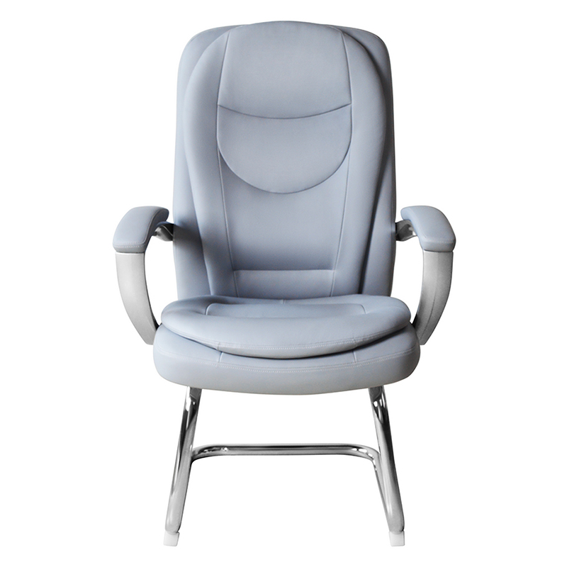 Modernong High Back Leather Conference Chair na May Nakapirming Chrome Base(M-6124)