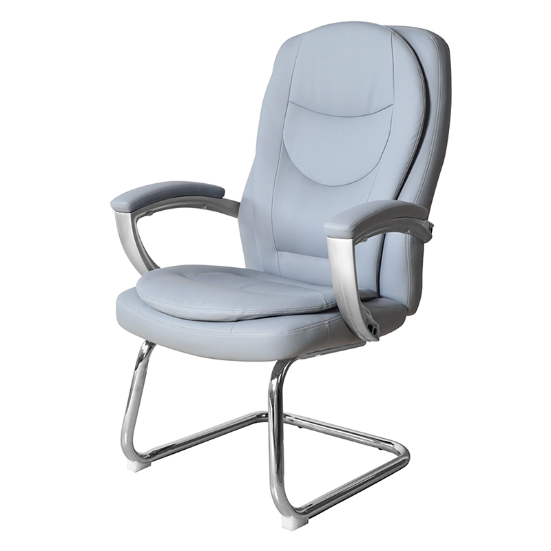 Modernong High Back Leather Conference Chair na May Nakapirming Chrome Base(M-6124)