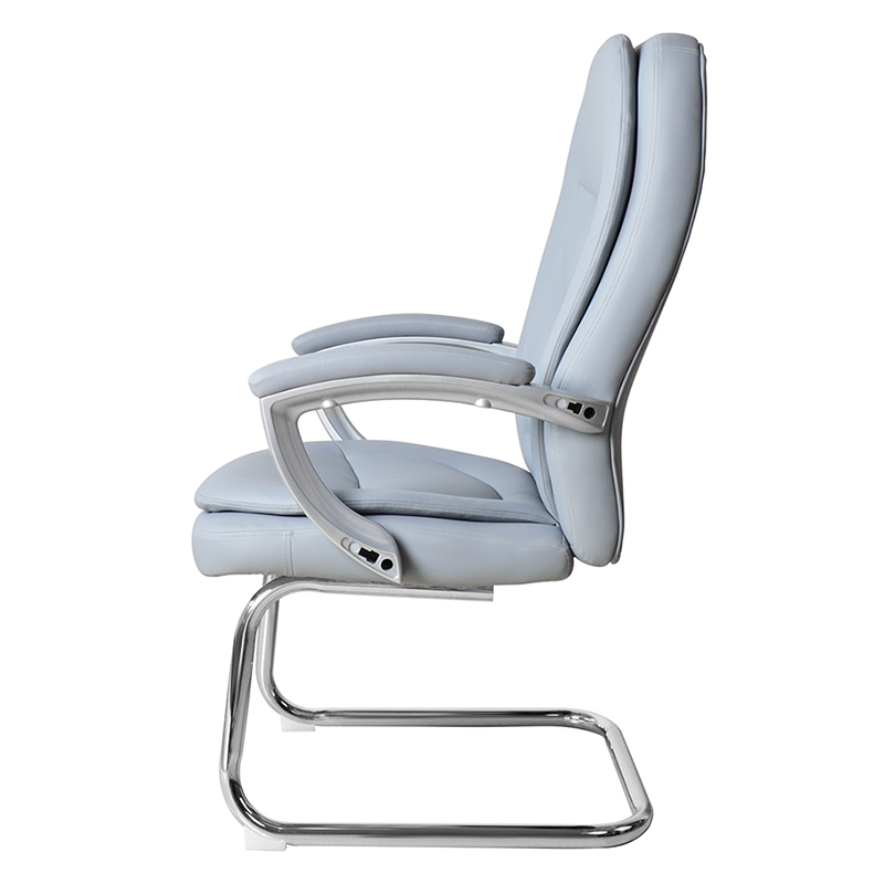 Modernong High Back Leather Conference Chair na May Nakapirming Chrome Base(M-6124)