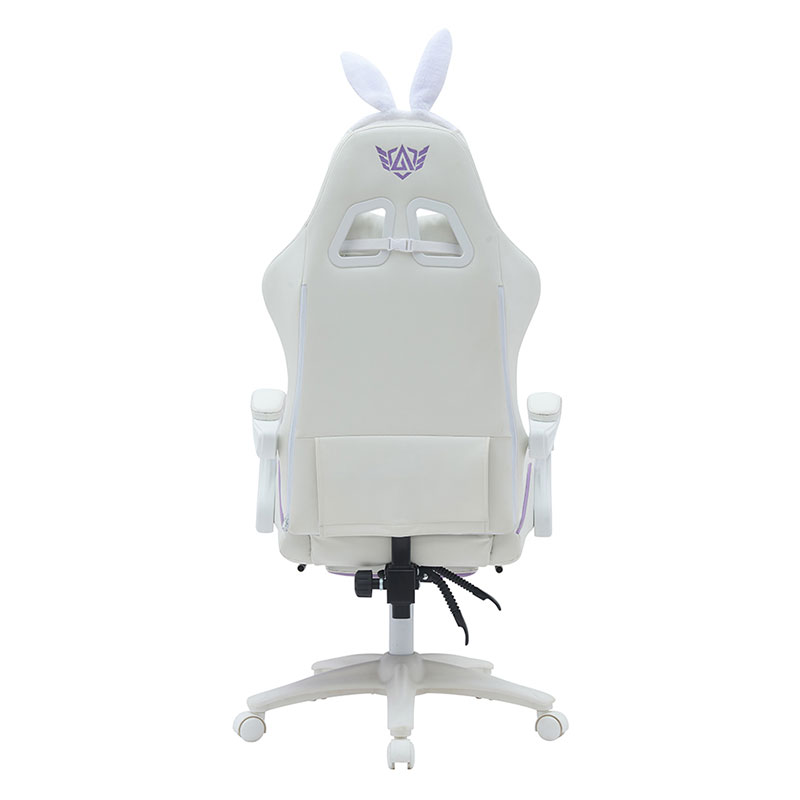 Synthetic Leather 360 Swivel PVC PU Comfortable Reclining cute white purple Girl Gaming Chair Silla Gamer for Racing(T-7114B)