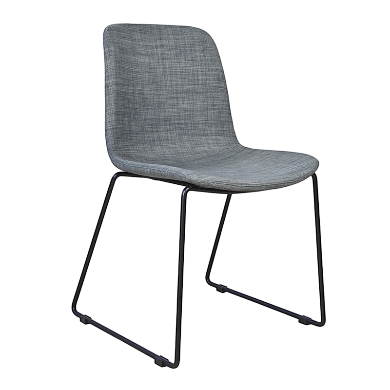 Metal Frame Plastic Leisure Dining Chair na may Tela na Cover (Y-1882)