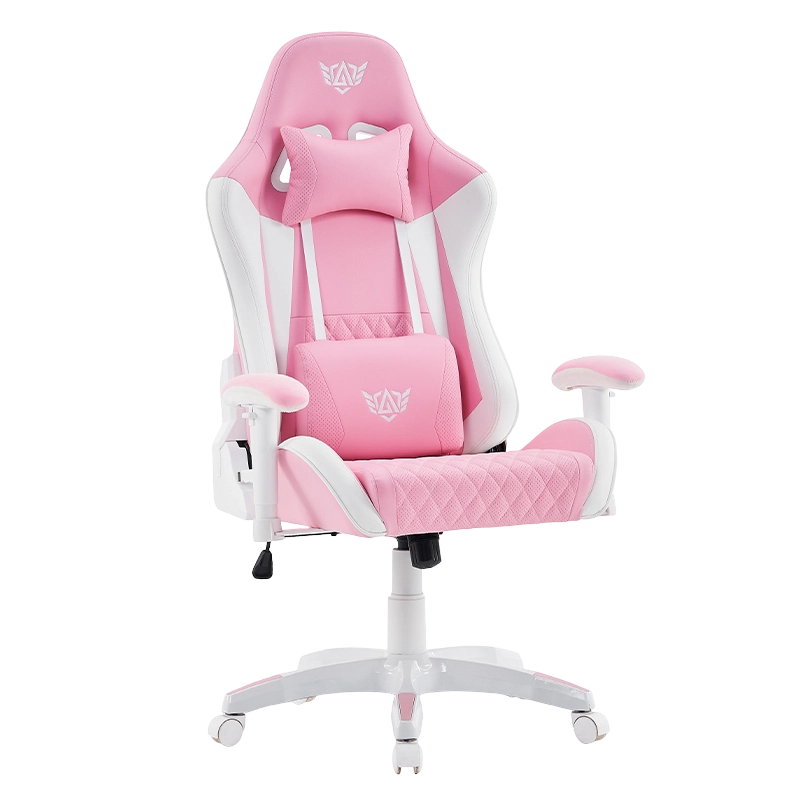 Pink Modern Swivel Gaming Chair na may Adjustable 3D Armrests(T-7122)