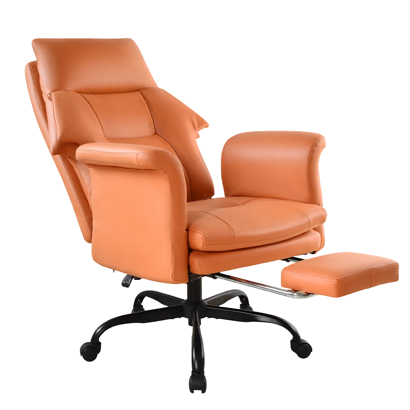 High Back Outward Flipped Pad Armrest Boss Office Chair na May Footrest(M-6145)