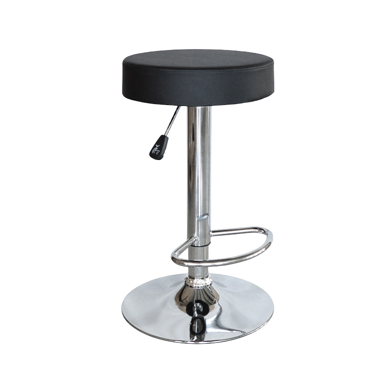 Itim na PU Round Seat Swivel Lift Bar Stool(GY-1000)