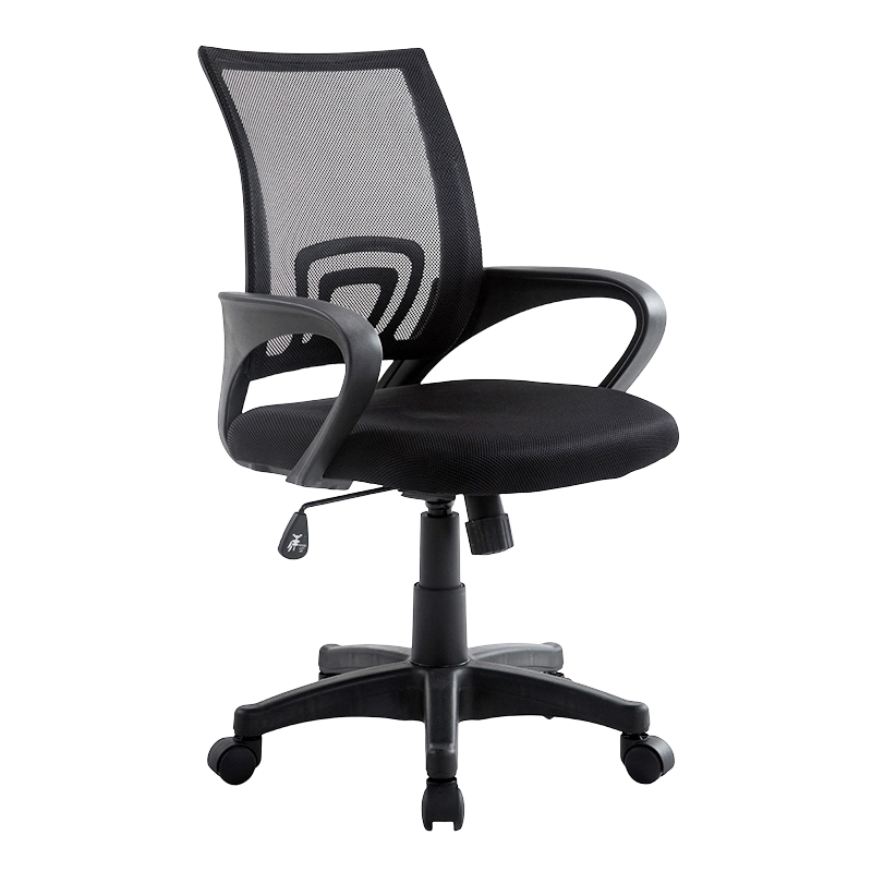 Black Fabric Low Back PP Armrest Staff Task Chair（Y-1829)