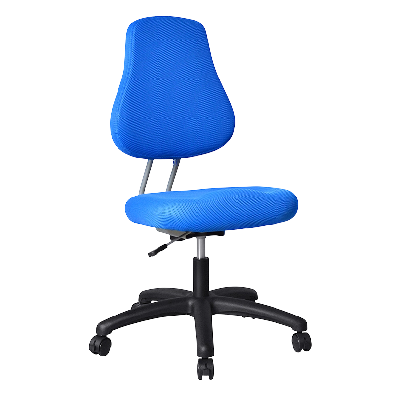 Blue Fabric Armless Staff Task Chair na may Nylon Base（M-6122)