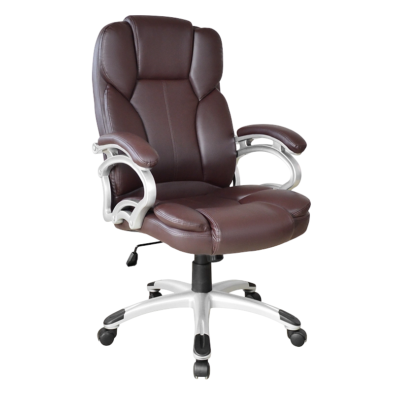 Brown High Back Fixed Pad Armrest Executive Office Seat (Y-2825)