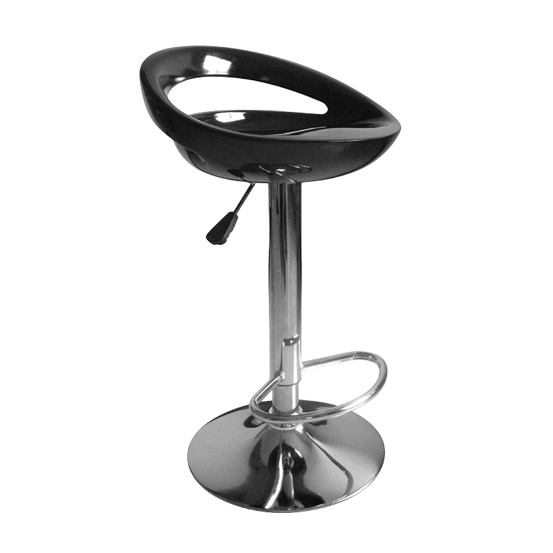 Black ABS Plastic Low Back Swivel Lift Bar Stool Chair (GY-914)