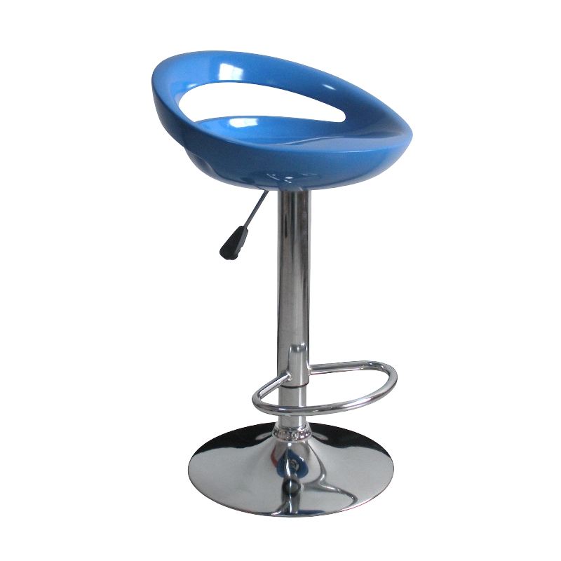 Blue ABS Plastic Low Back Swivel Lift Bar Stool Chair (GY-914)