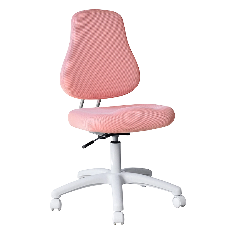 Pink Fabric Armless Staff Task Chair na may Nylon Base（M-6122)