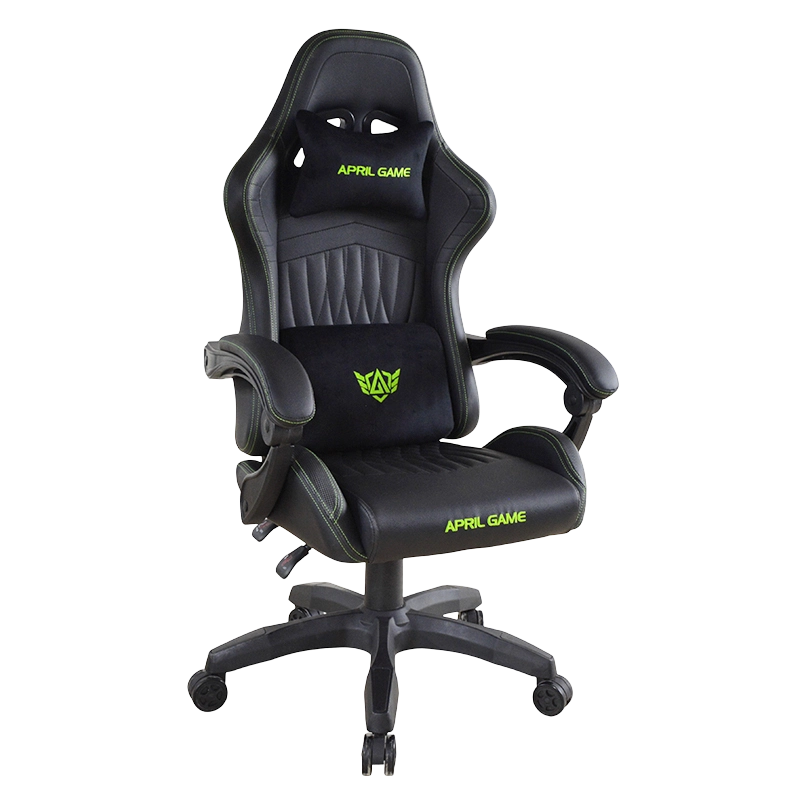 PP adjustable Armrests Reclining Leather Gaming Chair(T-7130)