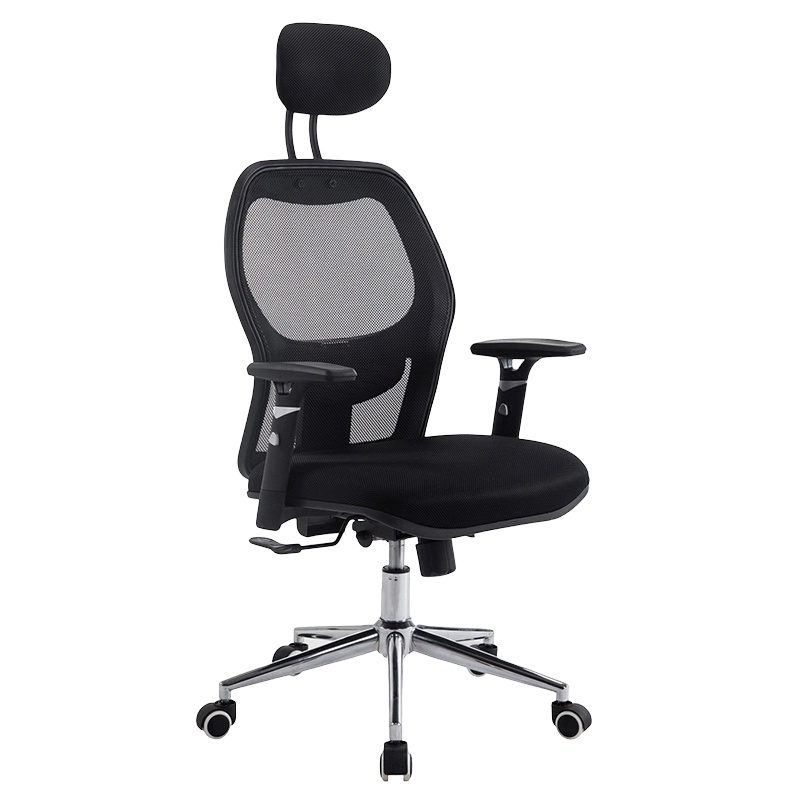 PP Armrest Secretary Mesh Chair na may Adjustable Headrest (Y-1725)
