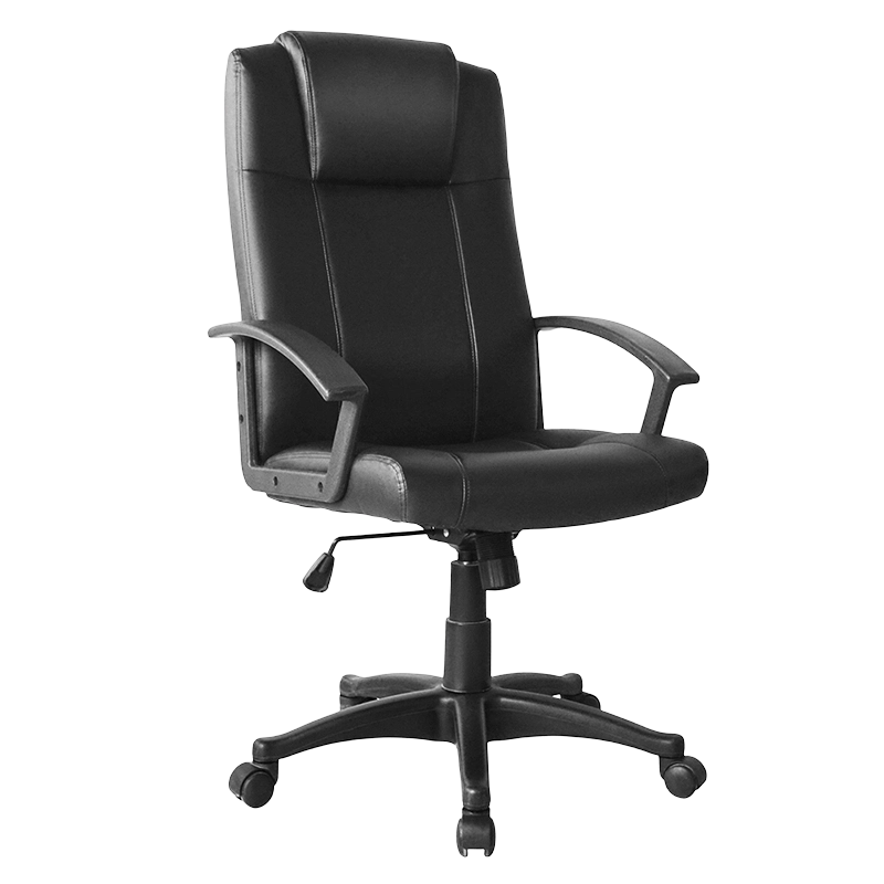Ergonomic PP Armrest Black Leather Manager Office Chair (Y-1866)